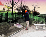 Bronze Memorial Garden Plaques 10 square stones
